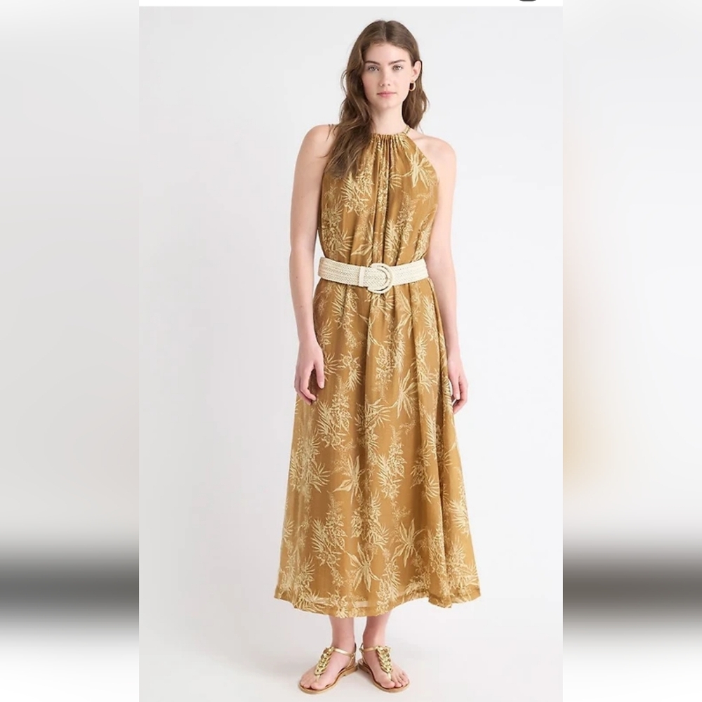 NWT RW&CO. Rust Brown Printed Maxi Tent Dress
